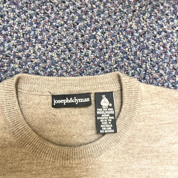 Joseph & Lyman Men’s Tan Wool Sweater Size XL - Picture 5 of 11